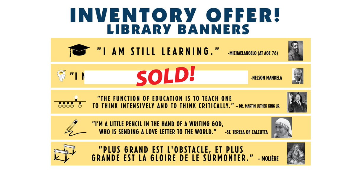 Just like the weather, our inventory is selling hot!!! End of school year specials on these banners (as is). Perfect for any area of your school/ common areas. DM us for pricing and sizes!! <a href="/CPCOofficial/">CPCO</a> <a href="/OPCouncil/">Ontario Principals' Council</a> <a href="/OECTAProv/">Catholic Teachers</a> #quotes #banners