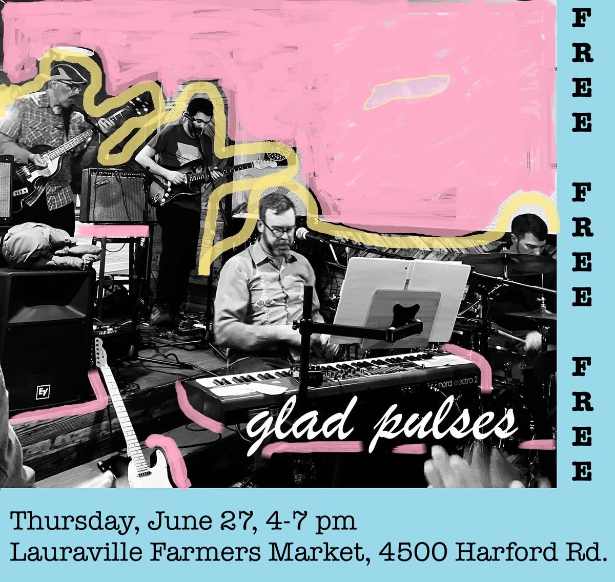 Come see the new band! Thursday, free, NE Baltimore.
