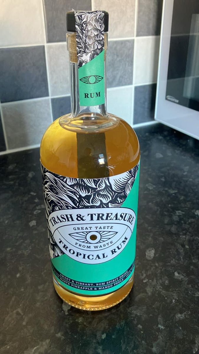 RoseJenyon's tweet image. Right, I blame several of my work colleagues😂for getting me to try this. Shall try this weekend. 
My view is cause it’s distilled with waste pineapple and mango peels, I’m doing the environment &amp;amp; world a favour 🤣 “Grate taste from waste” 🤷‍♀️
#rum #tropicalrum #trashandtreasure