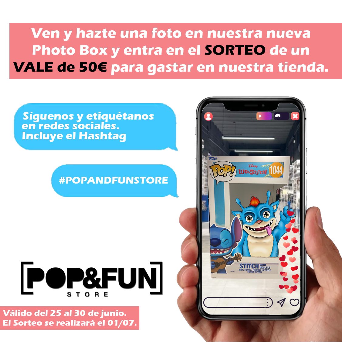 ¡Ven y hazte una foto en nuestra nueva Photo Box y entra en el SORTEO de un VALE de 50€ 💶 para gastar en nuestra tienda! 

Síguenos y etiquétanos en redes sociales. Os esperamos en 📍 Calle Aribau, 110 (#Barcelona). #Funko #FunkoPop #Sorteo