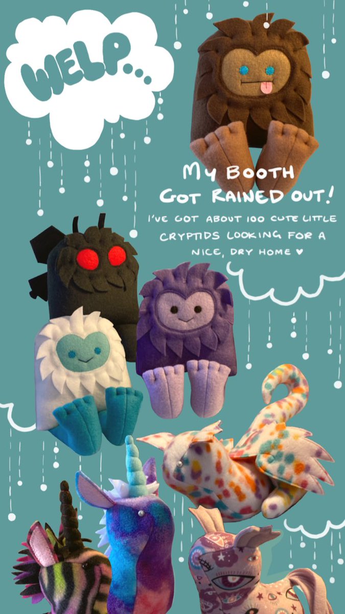 stitchyarts's tweet image. Come check out the sale at The Stitchy Button and snag one of these little cuties! It was a huge letdown to have months of prep work get undermined by just a few hours of bad weather- so I really appreciate the signal boost! 🩵💦 #Bigfoot 4 ever! 👣