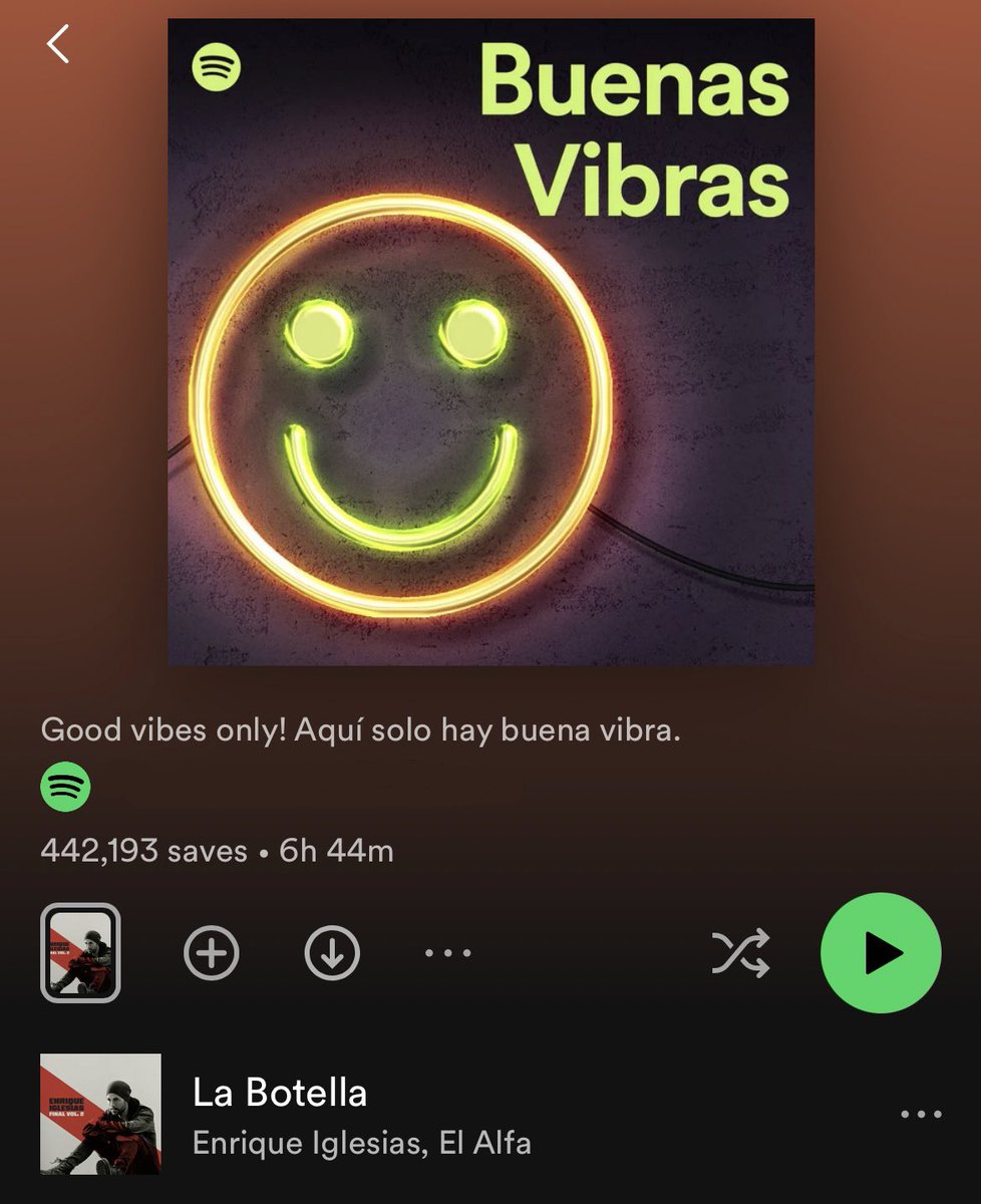 Buenas vibras 🤙 <a href="/Spotify/">Spotify</a> open.spotify.com/playlist/37i9d…