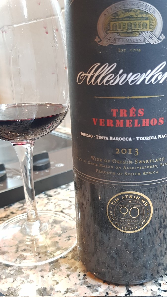 Relocation wines.  Dark plum, cedar. Fresh juice. Soft extraction, but challenging tannin. Yum. Plenty ageing in the tank. Salut! <a href="/AllesverlorenSA/">Allesverloren</a>