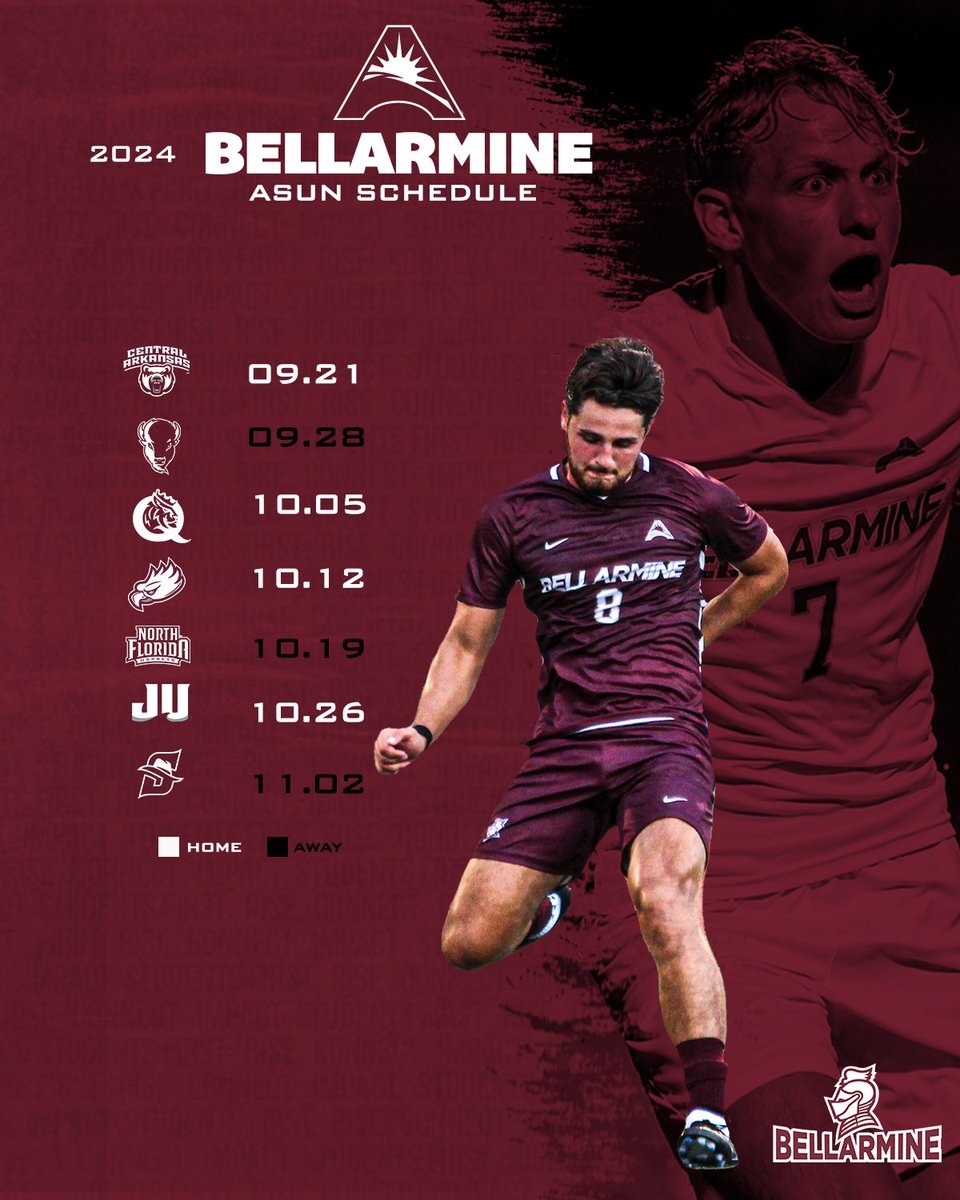 The Knights are gearing up for the fall!⚽️🏐

Check out the <a href="/ASUNSports/">Atlantic Sun Conference</a> slates for <a href="/BUKnights/">Bellarmine Athletics</a>! ⬇️

#ASUNBuilt | #SwordsUpBU ⚔️