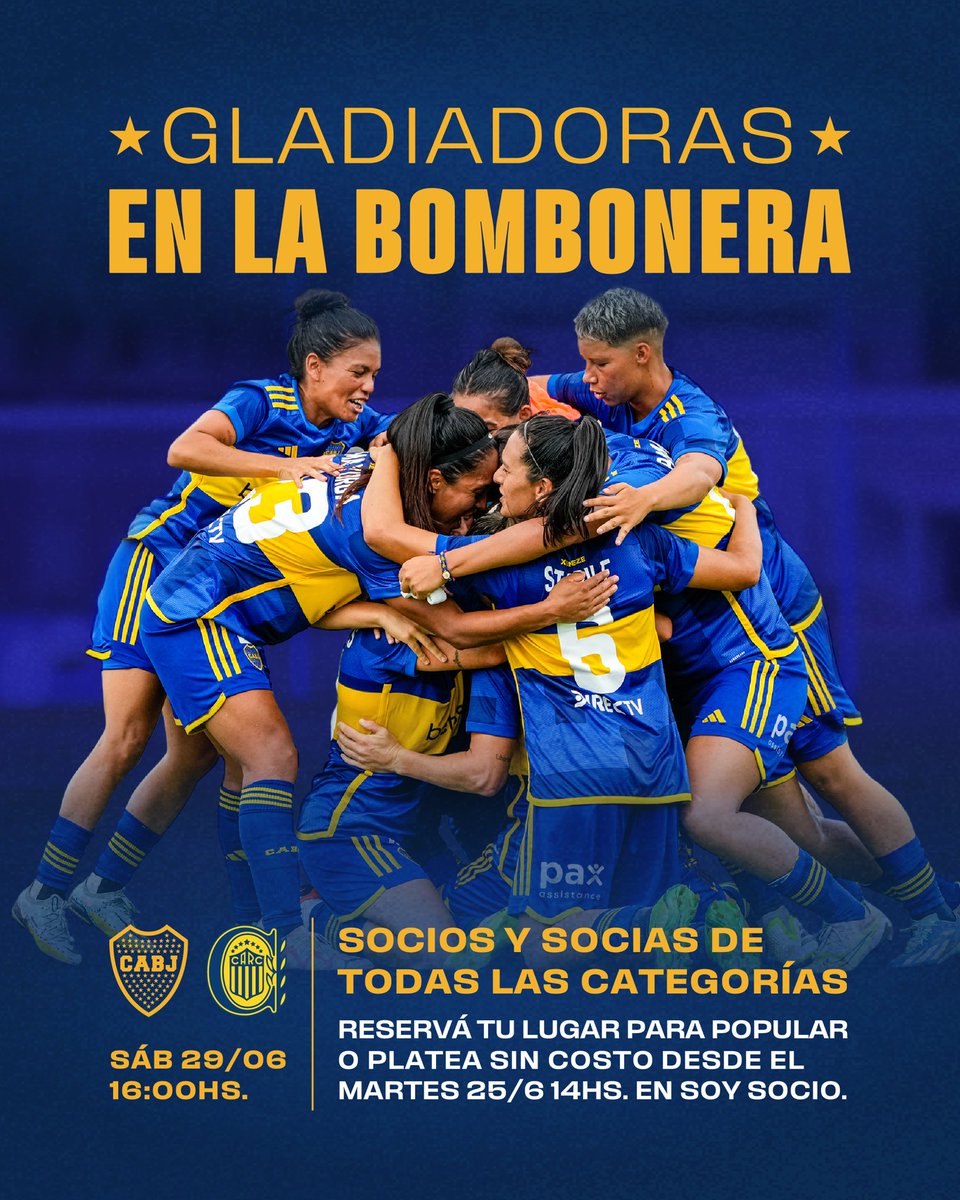 Este sábado vení a alentar a Las Gladiadoras al Templo 💙💛💙

#VamosGladiadoras ⚔️
