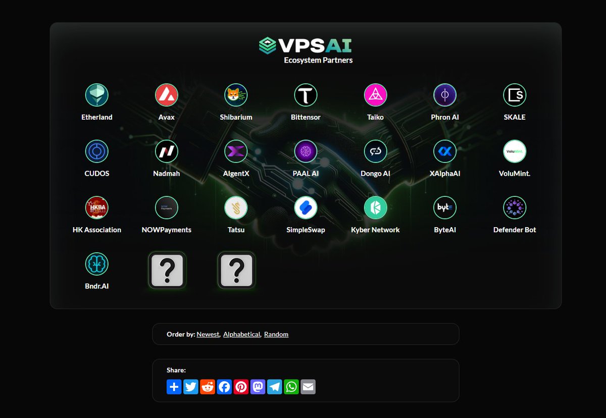 VPS_AI's tweet photo. We have received remarkable support and cooperation in our mission to provide truly  #decentralized physical infrastructure #networks that align with industry vision and principles.

Proud to join forces with our #partners as we bring real decentralization to Web3+

https://t.co/CdkC7qNP4K

#DEPIN #GPU #CPU #CloudCompute #Ecosystem