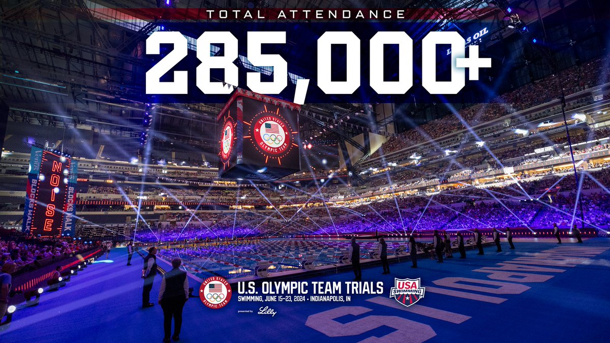 All eyes were on swimming 👏👏

More about the record-setting #SwimTrials24 attendance » bit.ly/3VET6C1