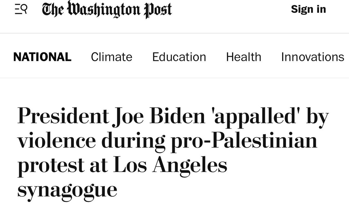 AssalRad's tweet photo. What were they protesting? There’s 100+ synagogues in LA, why were protestors at this one?

Every major Western outlet frames this like an attack on a synagogue, while leaving out the part where the synagogue was hosting an event to sell illegally occupied Palestinian land. https://t.co/I1T0IYiDXg