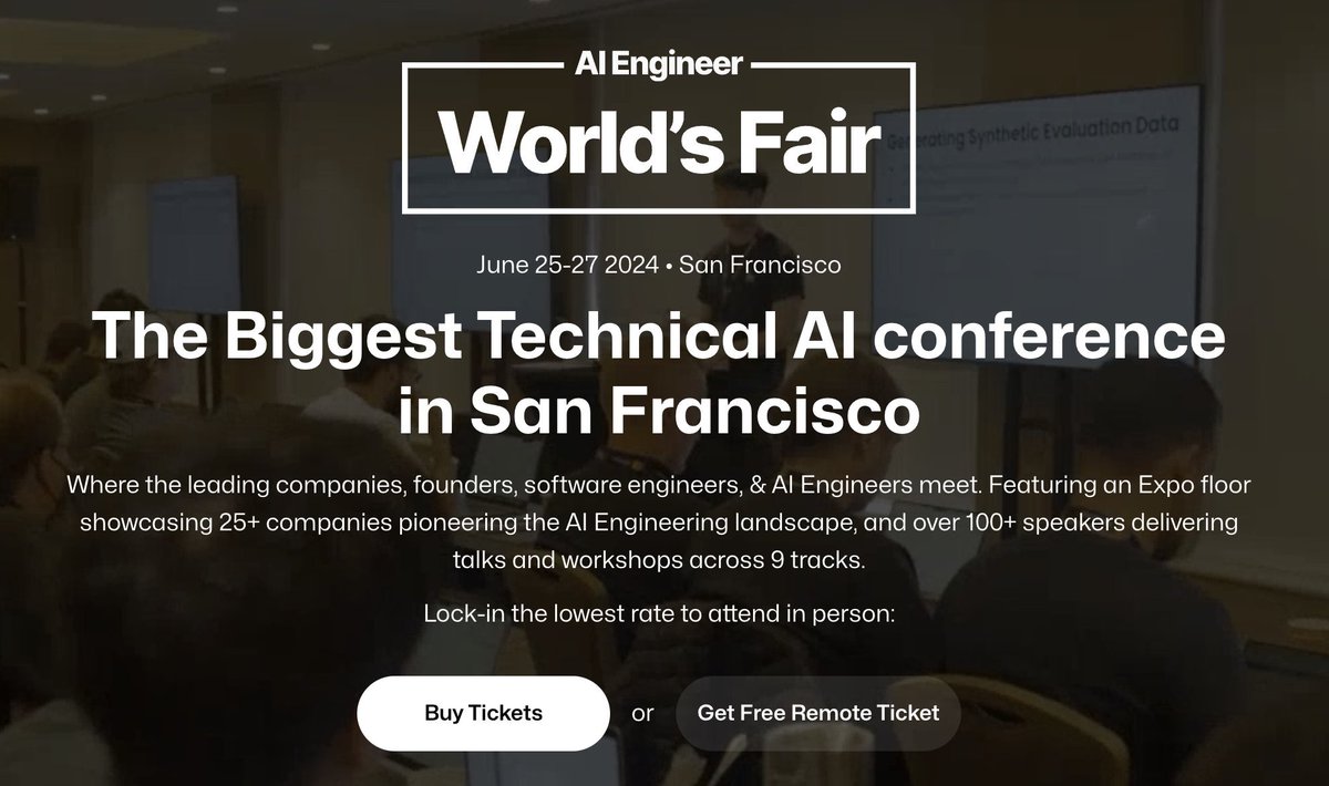 karpathy's tweet photo. The @aiDotEngineer World's Fair in SF this week 🔥
https://t.co/9AhHrNiVUo

Reminded of slide #1 from my most recent talk:

"Just in case you were wondering…
No, this is not a normal moment in AI" https://t.co/E0IijD30VN