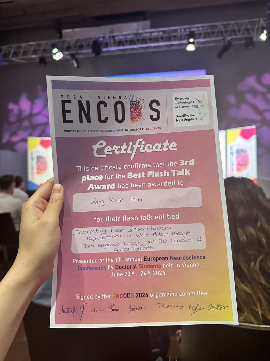 Third place! I can't believe it!

Even though we are all working in the same field named neuroscience, we come from diverse backgrounds. So, I was already happy just to have the opportunity to present my research in front of everyone, but winning third place feels incredible