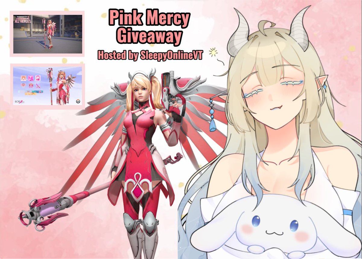asleepydoll_'s tweet photo. 🎀PINK MERCY GIVEAWAY🎀
pink mercy comes out tomorrow, as some of you may know she is not only my main but this is my favorite skin! 

🎀giving away🎀: 
(x1) pink mercy
(x1) rose gold mercy bundle

🎀to join🎀:
- follow me on twitter and twitch
- like + repost
- tag ur duo (+1) https://t.co/FT2seih7Zb