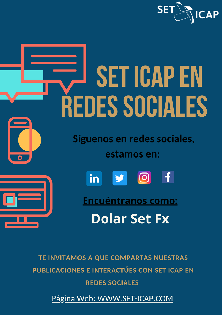 DolarSETFX's tweet photo. Mantente actualizado con la información del mercado de la divisa más negociada USD/COP y de las novedades de nuestra compañía.

Contáctanos:
✉ Comercial@set-icap.co
📲 3102089248.

#Informateconseticap #Somosseticap #Redessociales #Seticap #Dolarhoy https://t.co/71nsnl9H8p