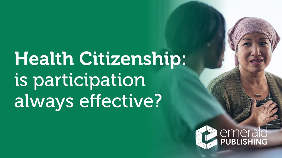 Emerald Healthier Lives (@emeraldhsc) on Twitter photo 🏃 Last chance to read our #FREE articles & dedicated blog posts around #HealthCitizenship: is participation always effective?
⏰ #FREE until 12 July
Read them here 👉 bit.ly/3Jbm5Yz
#phdchat
<a href="/Dr_Md_Jabin/">MD SHAFIQUR RAHMAN JABIN</a> <a href="/DrDianneWepa/">DrDianneWepa</a> <a href="/charlesmpofu/">charles Mpofu</a> <a href="/mathisoncentre/">The Mathison Centre</a> <a href="/SimaHamadeh/">Sima</a> 🏃 Last chance to read our #FREE articles & dedicated blog posts around #HealthCitizenship: is participation always effective?
⏰ #FREE until 12 July
Read them here 👉 bit.ly/3Jbm5Yz
#phdchat
<a href="/Dr_Md_Jabin/">MD SHAFIQUR RAHMAN JABIN</a> <a href="/DrDianneWepa/">DrDianneWepa</a> <a href="/charlesmpofu/">charles Mpofu</a> <a href="/mathisoncentre/">The Mathison Centre</a> <a href="/SimaHamadeh/">Sima</a>