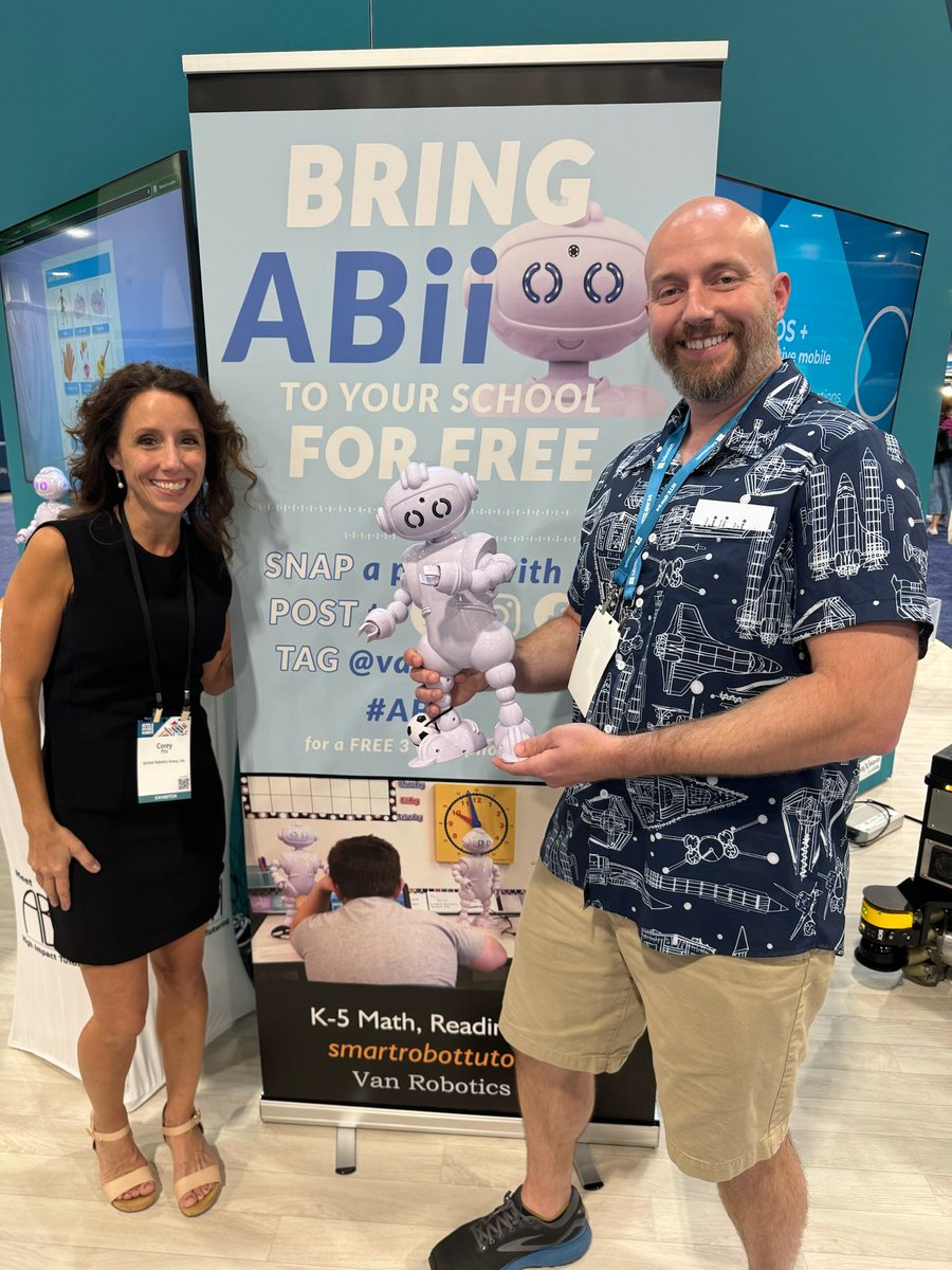 Joe McClellan (@callofmcclellan) on Twitter photo Corey with <a href="/vanrobotics/">ABii’s World by Van Robotics</a> told me all about how cool #ABii is! #istelive24 Corey with <a href="/vanrobotics/">ABii’s World by Van Robotics</a> told me all about how cool #ABii is! #istelive24
