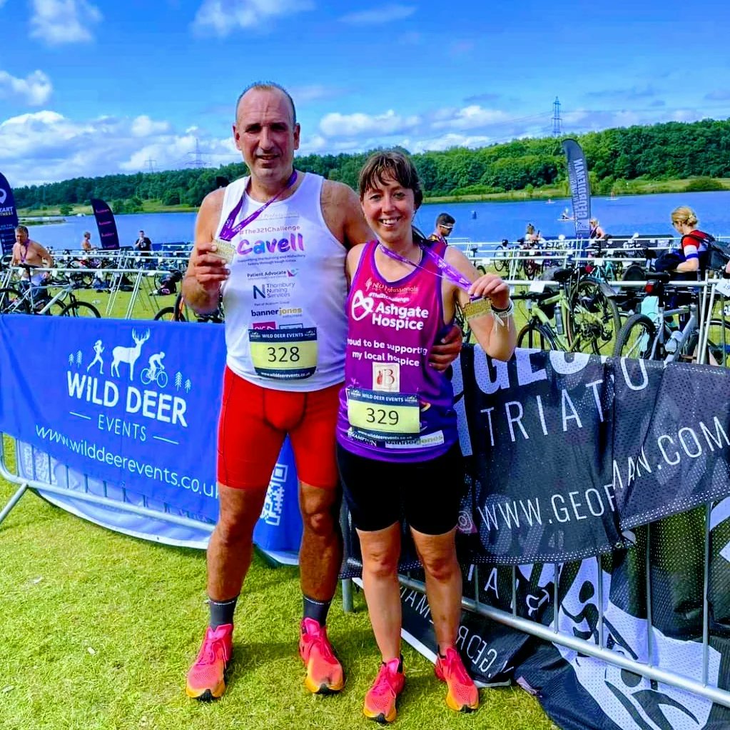 MEDAL Mon from 1st Ever Duathlon ✅🏃🏽‍♀️🚲🏃💪 Training 4 Chicago &amp; New York Marathons <a href="/RoaringNurse/">#HelloMyNameIsJoan 💙 🇺🇦</a> #the321challenge. Raising Funds 4 <a href="/CavellCharity/">Cavell</a> &amp; <a href="/Ashgate_Hospice/">Ashgate Hospice</a> 🙏
#NHS1000miles #Runner #RUN #Running #RunStrong #Marathoner #RunRepeat  #RunningCommunity #RunHappy #WeRCrackers