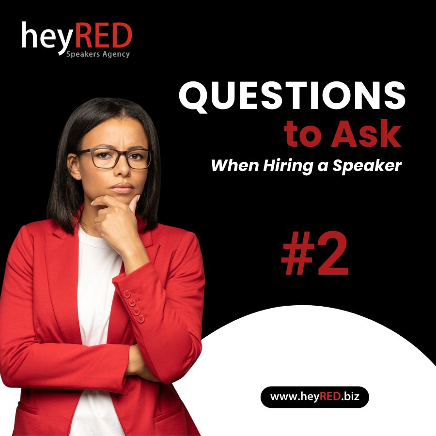 heyREDSpeakers's tweet image. Ask, "𝗪𝗵𝗮𝘁 𝗶𝘀 𝘆𝗼𝘂𝗿 𝗽𝗿𝗲𝘀𝗲𝗻𝘁𝗮𝘁𝗶𝗼𝗻 𝘀𝘁𝘆𝗹𝗲 𝗮𝗻𝗱 𝗮𝗽𝗽𝗿𝗼𝗮𝗰𝗵?"

Make sure that the approach of the speaker is the right one for your audience. Knowing what your audience will enjoy or what they currently need is key in picking out a speaker.  #heyRED