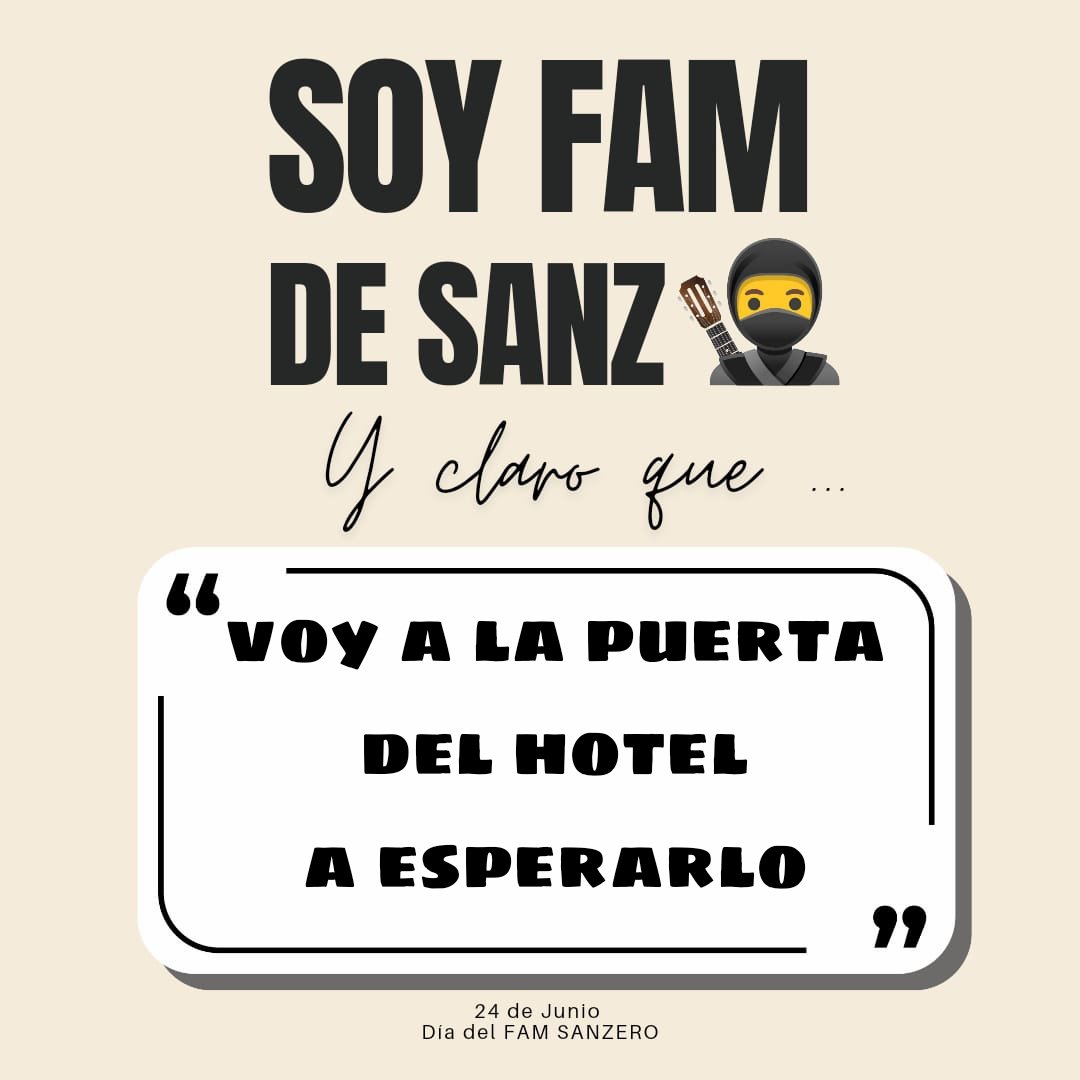 #soyfamdesanz ¡ y los demás que aguanten! <a href="/AlejandroSanz/">Alejandro Sanz</a> <a href="/fcdesdelejosarg/">F.C Desde Lejos Arg</a>