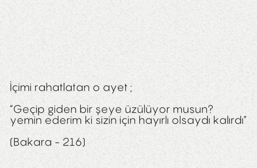 İçinizi rahatlatacak o ayet ..