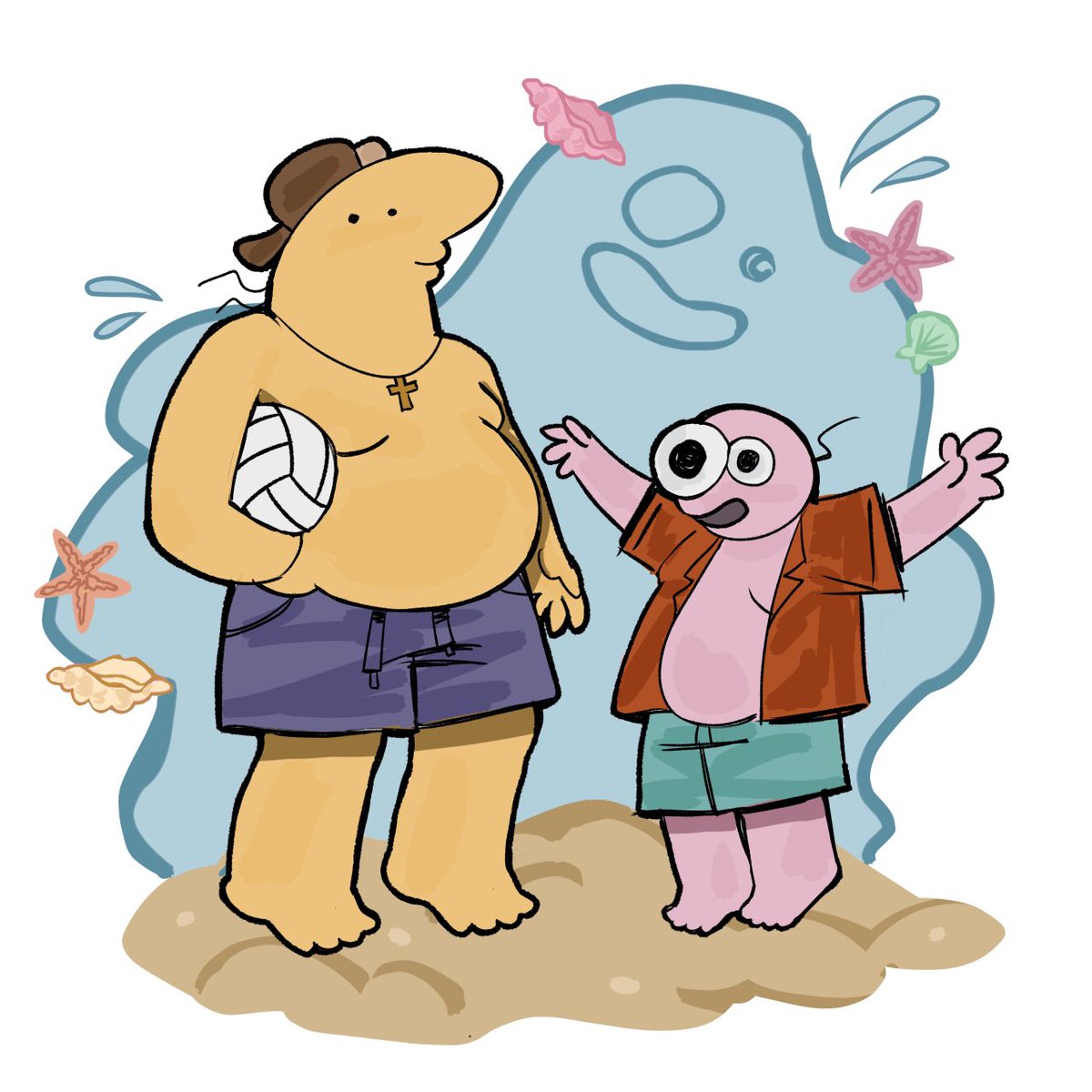 clemenlim3's tweet image. Beach episode yay yayy #charliedompler #pimpimling #Smilingfriends