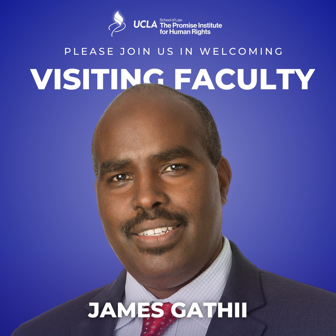 The Promise Institute for Human Rights at UCLA Law (@promiseinstucla) on Twitter photo Excited to announce <a href="/JTGathii/">James Thuo Gathii</a> of @Loyolalaw @Afronomicslaw will teach a special course: Human Rights and the Global Economy this year! 🎉
"I look forward to engaging with the excellent students @UCLA_law in timely + challenging discussions on human rights in the global economy." Excited to announce <a href="/JTGathii/">James Thuo Gathii</a> of @Loyolalaw @Afronomicslaw will teach a special course: Human Rights and the Global Economy this year! 🎉
"I look forward to engaging with the excellent students @UCLA_law in timely + challenging discussions on human rights in the global economy."