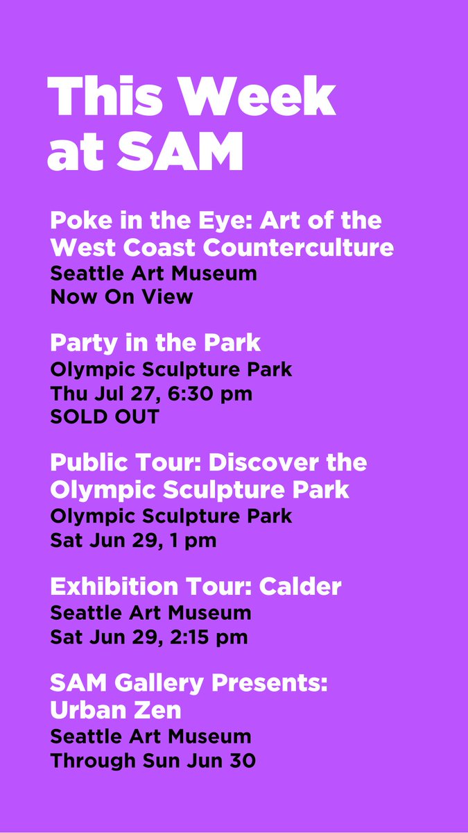 iheartSAM's tweet photo. "Poke in the Eye: Art of the West Coast Counterculture" is officially on view at SAM! Check out https://t.co/9gderiSlcf to find out all that's happening #ThisWeekatSAM. https://t.co/wi5IwiekhQ