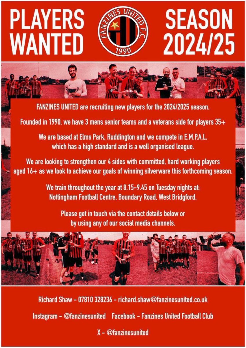 Contact details below ⚽️