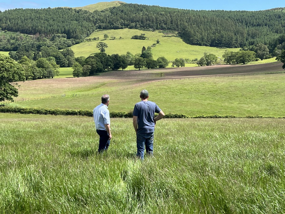 Fantastic day visiting upland farms around Bala with ⁦<a href="/Oliver_Seeds/">Oliver Seeds</a>⁩ Osian Rhys Jones - fine views, fabulous cattle, mown grass and fields ready to cut and bale