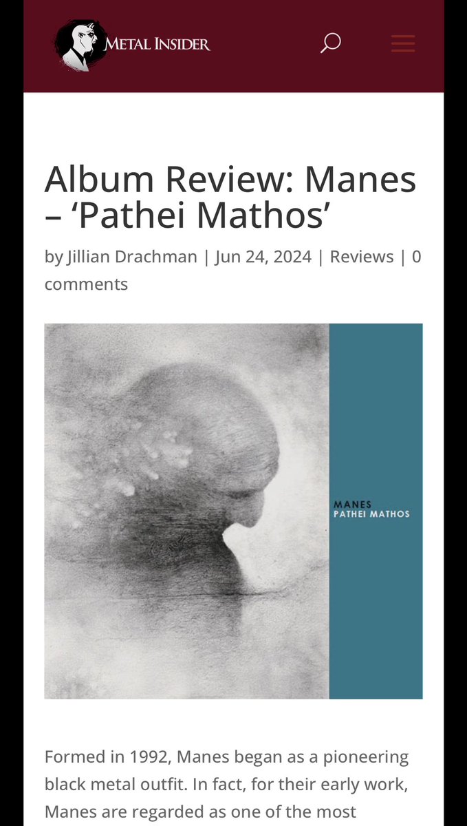 Manes (@manesofficial) on Twitter photo ⭐️⭐️⭐️⭐️⭐️
PATHEI MATHOS REVIEW
Full 5/5 score for «Pathei Mathos» in <a href="/metalinsider/">MetalInsider.net</a> where #JillianDrachman writes that this is «music that you could and should listen to every day.» 🔥
Read: metalinsider.net/reviews/album-… ⭐️⭐️⭐️⭐️⭐️
PATHEI MATHOS REVIEW
Full 5/5 score for «Pathei Mathos» in <a href="/metalinsider/">MetalInsider.net</a> where #JillianDrachman writes that this is «music that you could and should listen to every day.» 🔥
Read: metalinsider.net/reviews/album-…