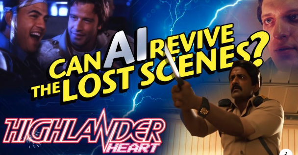 In <a href="/kindofmagicbook/">A Kind of Magic: Making the Original Highlander ⚔️</a> I discussed the various lost/deleted Highlander scenes that only exist as photos... but what if AI could recreate them? Highlander Heart has had a go at doing just that in this new video... youtube.com/watch?v=QXIqXB…