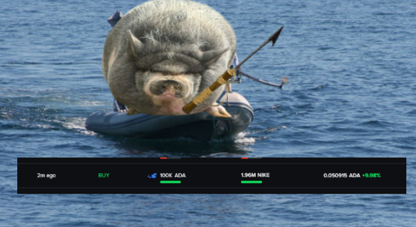 First 100k buy on $Nike 🐽🫵

Whales are here, I repeat Whales are here