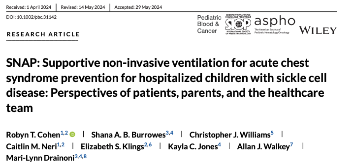 EvansCIIS's tweet photo. ⭐️New publication⭐️ from the @EvansCIIS team &amp; @RobynCohenMD- our qualitative study examining the benefits, harms, and facilitators to utilizing BiPAP for prevention of Acute Chest Syndrome (ACS) in the inpatient pediatric unit. 1/8 
https://t.co/3bWUiytVCw https://t.co/MKdxjsUMSn