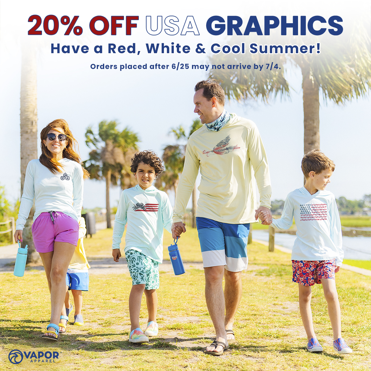 Don't forget! Tuesday, June 25th is the last day to order your USA graphics and still get them in time for the July 4th holiday. Snag them at 20% off, too! No code is required.