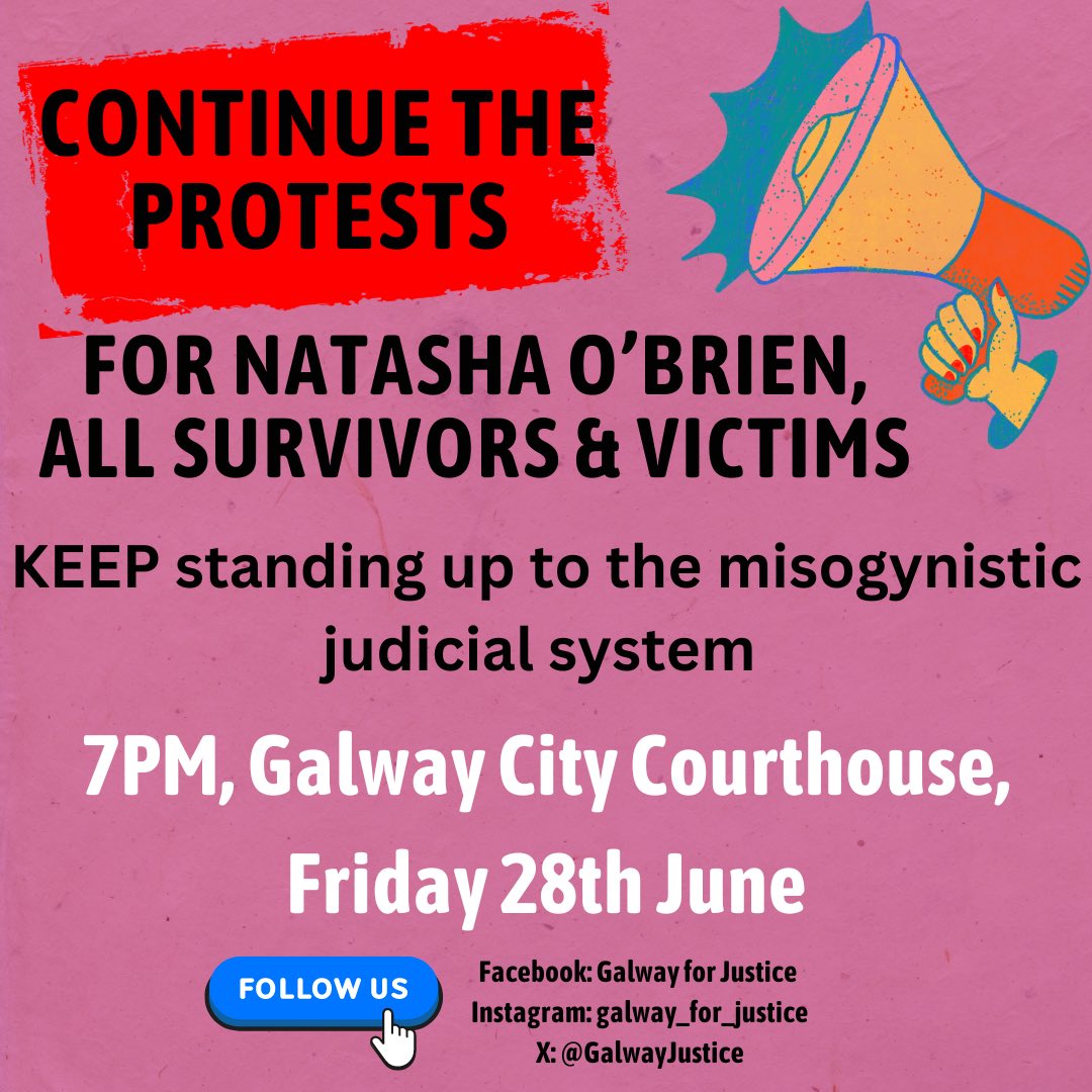 #IStandWithNatasha 
#ThisIsNotJustice #StandWithNatasha #Natasha #GalwayStandsWithNatasha #JudgeTomODonnell
#CathalCrotty 
#Galway