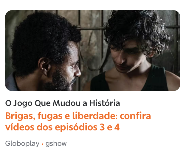 Chamada de hoje, no Globo.com! Já assistiram os novos episódio de O Jogo? Corre lá no <a href="/globoplay/">globoplay</a> :)