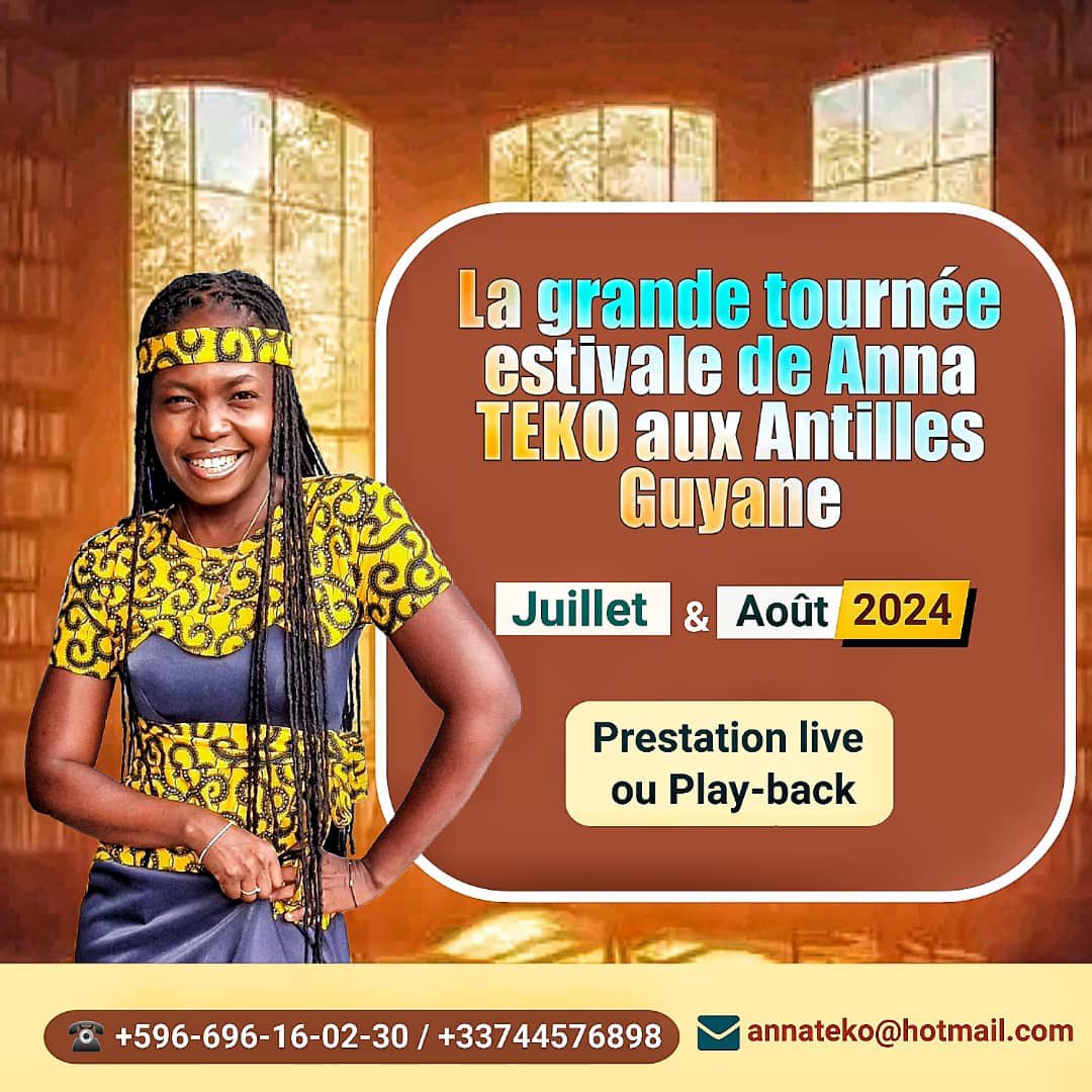 AnnaTeko's tweet photo. La grande tournée estivale de Anna
TEKO aux Antilles-Guyane https://t.co/gmJvlPaBwW