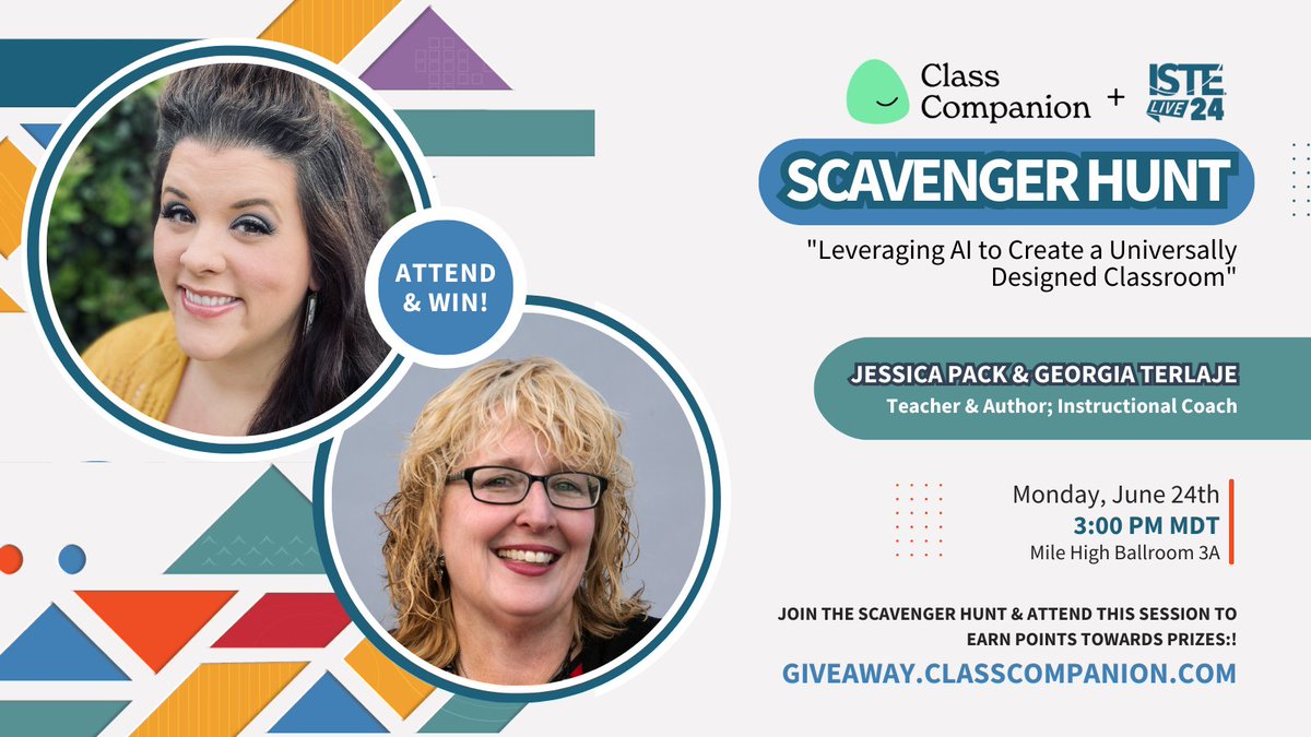 Class Companion ๐ฆธ ๐ (@classcompanion_) on Twitter photo Ready to earn some more points for the #ISTEClassCompanionScavengerHunt ๐ต๏ธ
Join us in 30 minutes at #ISTELive24 for <a href="/GeorgiaTerlaje/">๐
ถ๐
ด๐
พ๐๐
ถ๐
ธ๐
ฐ ๐๐
ด๐๐
ป๐
ฐ๐
น๐
ด</a> & <a href="/Packwoman208/">Jessica Pack</a> โs session๐
๐ Date: Monday, June 24th
โฐ Time: 3:00 PM
๐ Location: Mile High Ballroom 3A Ready to earn some more points for the #ISTEClassCompanionScavengerHunt ๐ต๏ธ
Join us in 30 minutes at #ISTELive24 for <a href="/GeorgiaTerlaje/">๐
ถ๐
ด๐
พ๐๐
ถ๐
ธ๐
ฐ ๐๐
ด๐๐
ป๐
ฐ๐
น๐
ด</a> & <a href="/Packwoman208/">Jessica Pack</a> โs session๐
๐ Date: Monday, June 24th
โฐ Time: 3:00 PM
๐ Location: Mile High Ballroom 3A