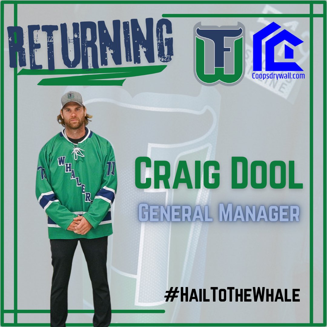 Fergus Whalers Junior Hockey Club (@ferguswhalers) on Twitter photo Welcome back, Craig!
The <a href="/ferguswhalers/">Fergus Whalers Junior Hockey Club</a> are extremely excited to announce the return of General Manager, Craig Dool, for season 2.
Craig has been a huge asset to the team, and has been a part of the management group since the team’s inception. Welcome back, Craig!
The <a href="/ferguswhalers/">Fergus Whalers Junior Hockey Club</a> are extremely excited to announce the return of General Manager, Craig Dool, for season 2.
Craig has been a huge asset to the team, and has been a part of the management group since the team’s inception.