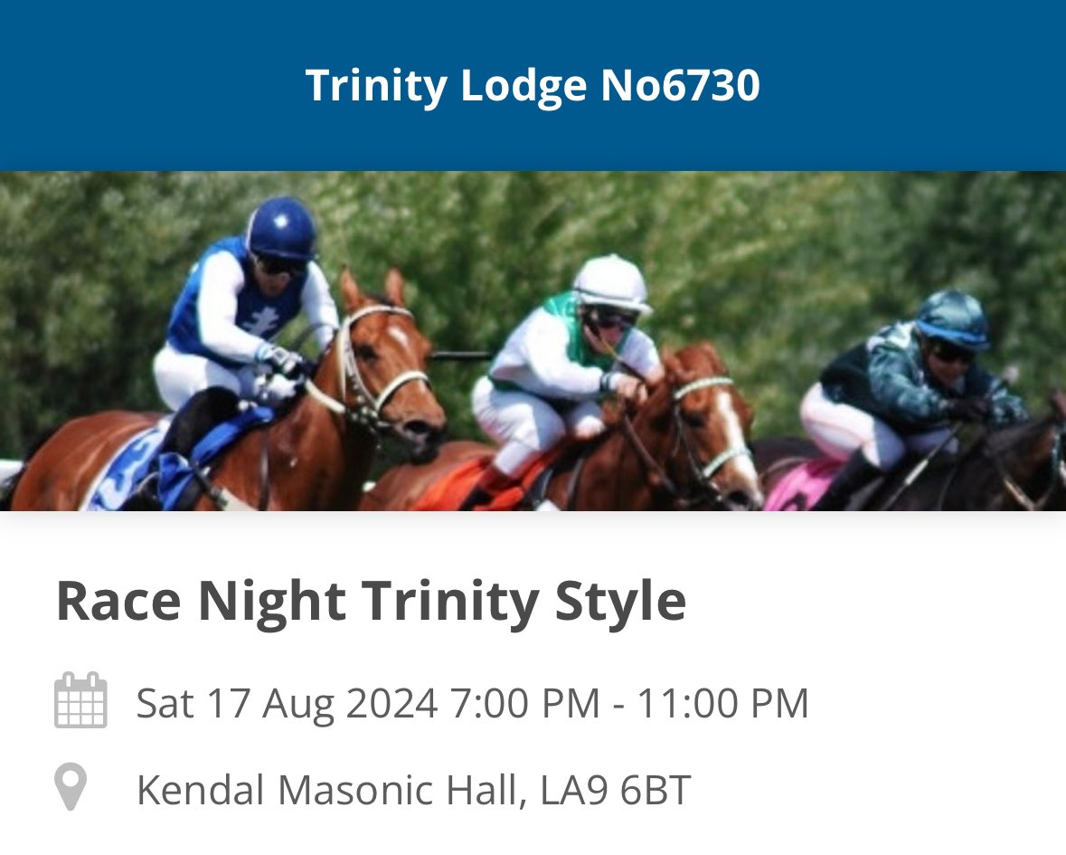 We’ve got a great event planned for Saturday 17th August 💁🏻‍♂️🐎🏇

Tickets available:

tickettailor.com/events/trinity…

Please do your best to support it👌🏼