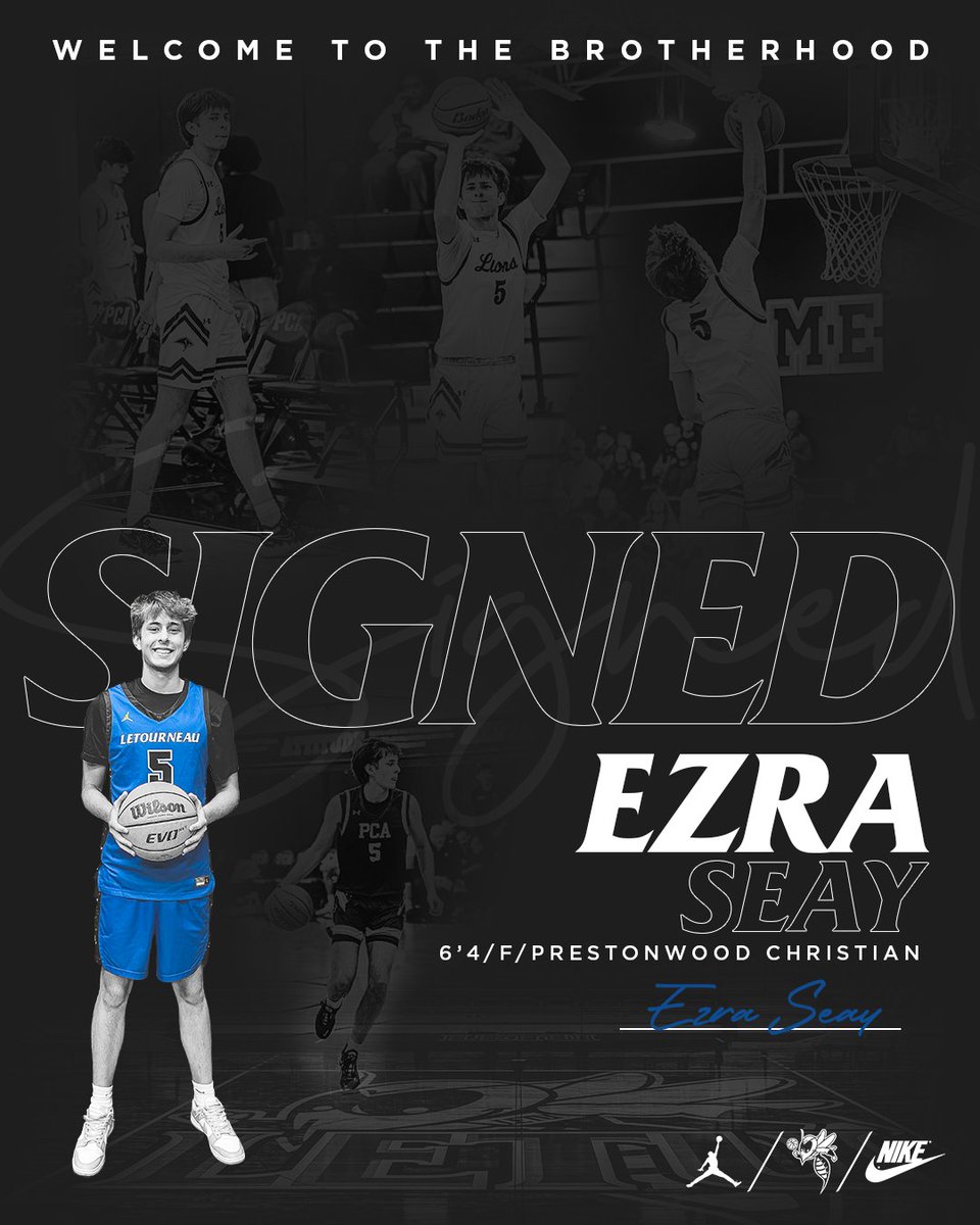 BROTHERHOOD24 | SIGNED

Adding another 1,000 point scorer! We are pumped to add Ezra Seay of Prestonwood Christian Academy. 
<a href="/EzraSeay24/">Ezra Seay</a> brings a long list of accolades including multiple all-district and all-state honors.

#d3hoops #Brotherhood24