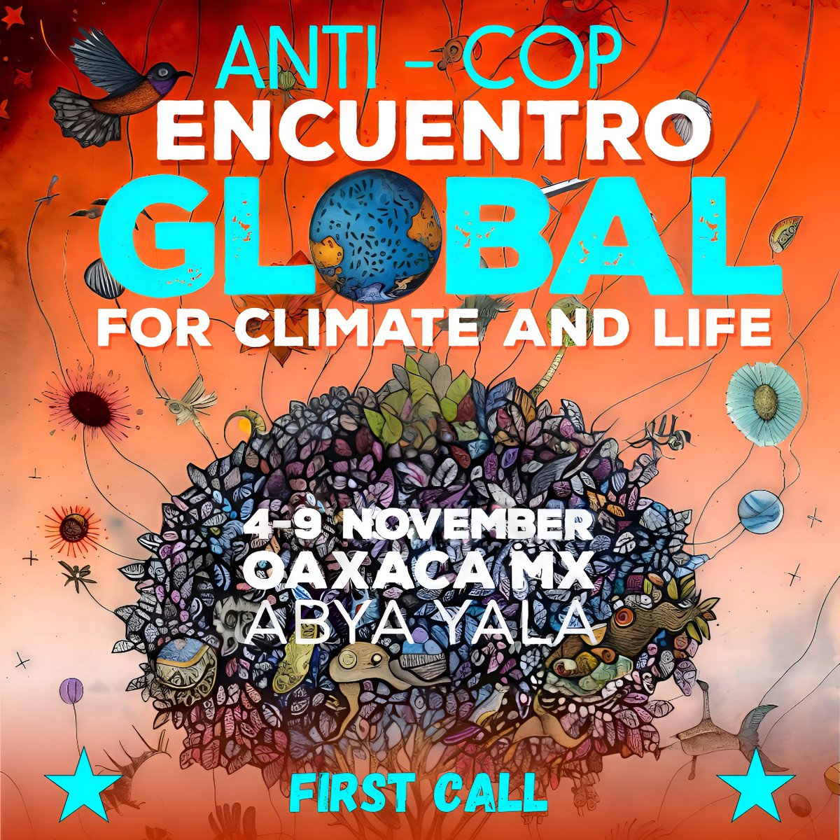 PRIMERA LLAMADA: Encuentro Global por el Clima y la Vida, ANTICOP 2024

Oaxaca, México, Noviembre 2024

Información completa:ñ 👇🏾

Facebook:
m.facebook.com/story.php?stor…

WordPress:
tierrayterritorio.wordpress.com/2024/06/24/pri…

Instagram:
instagram.com/p/C8nFRMYu9xS/…

#ANTICOP2024 #MirrosGlobalSouth #NovOaxMex