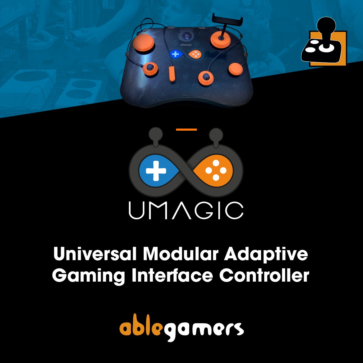 Apresentaremos na <a href="/gamescomlatam/">gamescomlatam</a> o UMAGIC (Universal Modular Adaptive Gaming Interface Controller), controle de videogame adaptado para pessoas com deficiência física. Inédito no mundo, é compatível com todas as plataformas de jogos e foi desenvolvido em parceria com a Bolha!