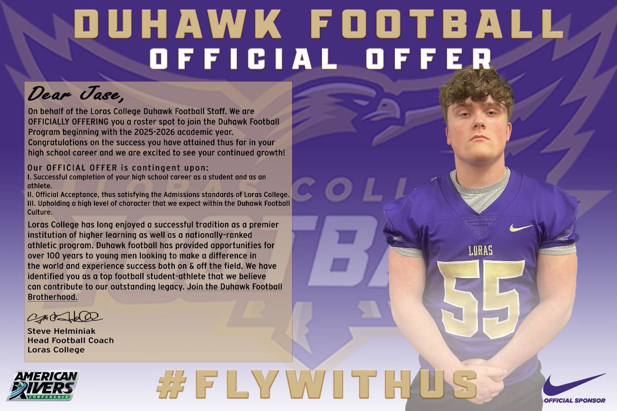 Jase Hawthorne (@thorne1026) on Twitter photo I am very excited to announce that I have received my first offer to play college football! <a href="/LorasCollegeFB/">Loras Football</a> <a href="/FootballCoachO/">Coach Jake Olsen</a> <a href="/FBCoachBlaze/">Coach Blaze</a> <a href="/CoachHipp34/">Cody Hipp</a> I am very excited to announce that I have received my first offer to play college football! <a href="/LorasCollegeFB/">Loras Football</a> <a href="/FootballCoachO/">Coach Jake Olsen</a> <a href="/FBCoachBlaze/">Coach Blaze</a> <a href="/CoachHipp34/">Cody Hipp</a>