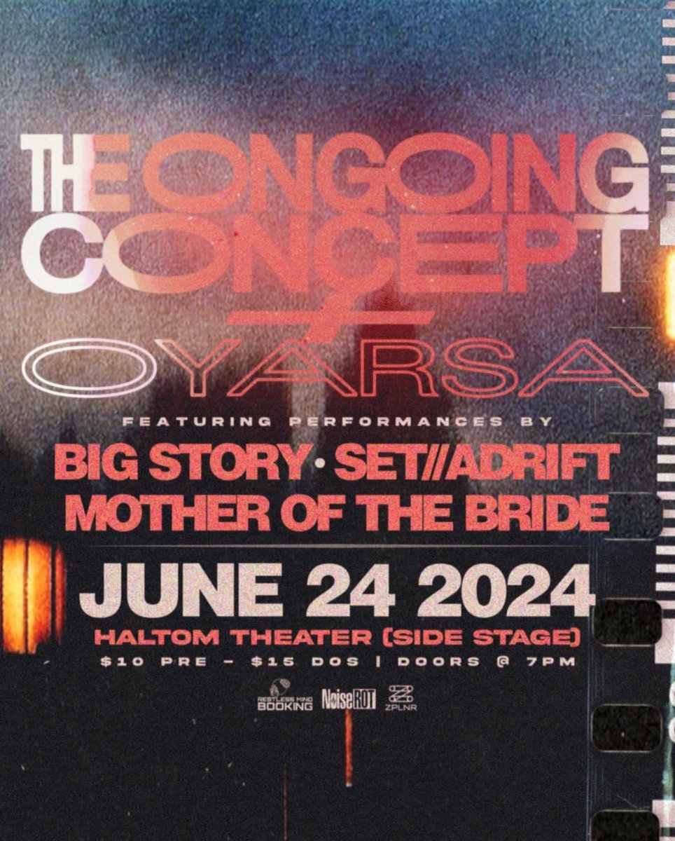 ongoingconcept's tweet image. Tonight! Doors at 7