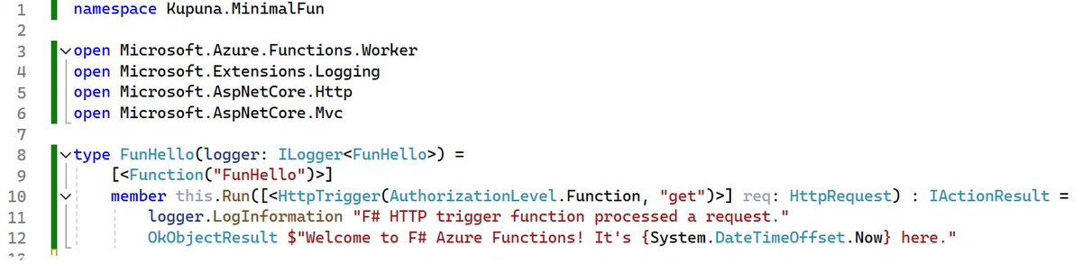 EdgarSanchez's tweet image. A minimal example of an #Azure function in #FSharp, barely 4 lines of code 🤓
#AzureFunctions #AzFunctions