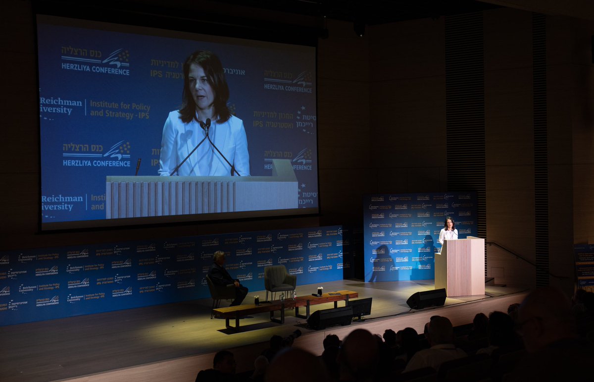 GermanForeignOffice (@germanydiplo) on Twitter photo The security of #Israel is paramount for Germany. What does this mean in this time of anguish? In her speech <a href="/IPS_Herzliya/">המכון למדיניות ואסטרטגיה (IPS)</a> in Tel Aviv, FM <a href="/ABaerbock/">Außenministerin Annalena Baerbock</a> set out elements for a future in which security is not fragile, but lasting – for all. Full speech: diplo.de/2664646 1/9 The security of #Israel is paramount for Germany. What does this mean in this time of anguish? In her speech <a href="/IPS_Herzliya/">המכון למדיניות ואסטרטגיה (IPS)</a> in Tel Aviv, FM <a href="/ABaerbock/">Außenministerin Annalena Baerbock</a> set out elements for a future in which security is not fragile, but lasting – for all. Full speech: diplo.de/2664646 1/9