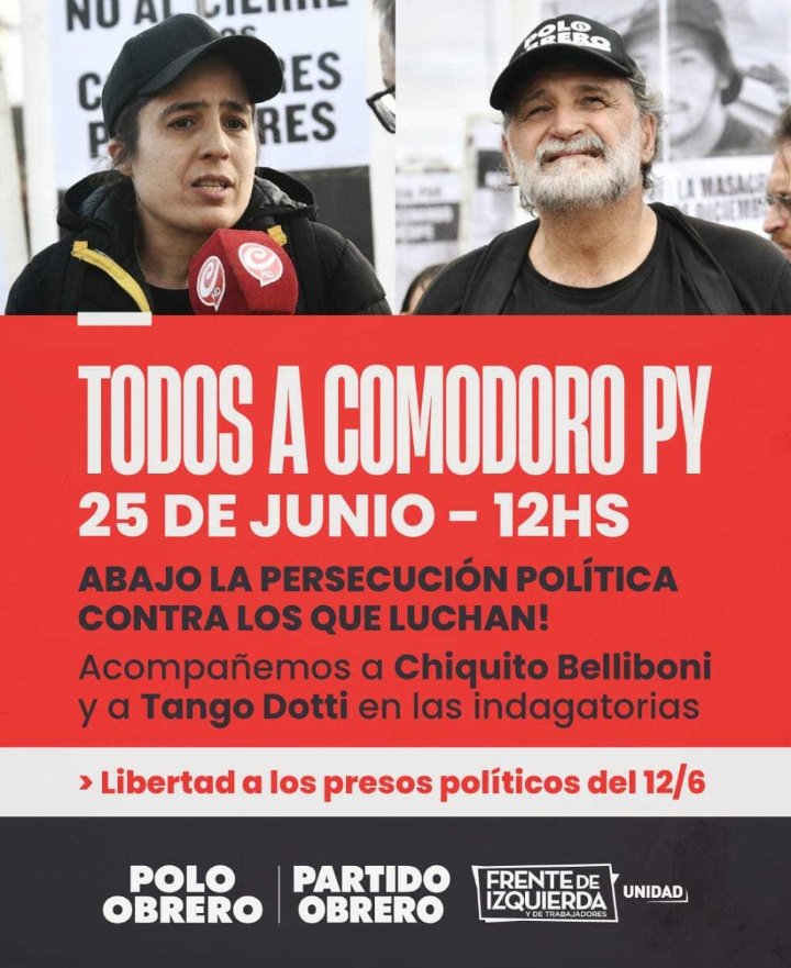 fdizquierdaLP's tweet image. Mañana todos hay que solidarizarse con nuestros compañeros, perseguidos políticos. La justicia nuevamente muestra las garras del liberalismo y el ataque salvaje a todos los que luchamos por un país más igualitario.
