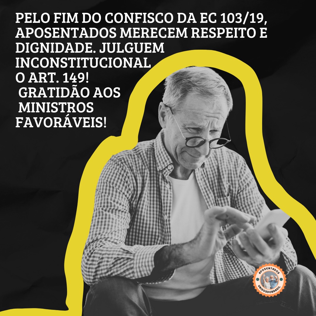 STF, é hora de corrigir uma injustiça. Tornem sem efeito o art. 149 EC103/19 e assegurem os direitos dos aposentados.
<a href="/STF_oficial/">STF</a>
<a href="/gilmarmendes/">Gilmar Mendes</a>
<a href="/LRobertoBarroso/">Luís Roberto Barroso</a>
<a href="/alexandre/">R.s</a>
👇
Liberem Já
#AposentadoriaDigna