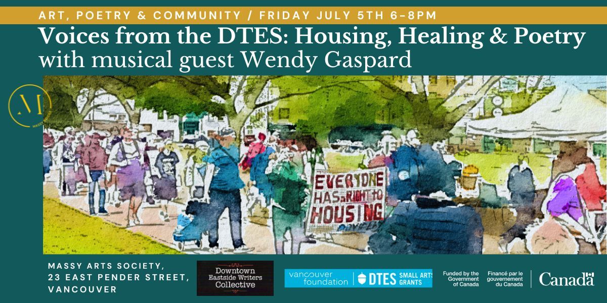 Join Massy Arts and The DTES Writing Collective, for an evening of poetry, community, music by Wendy Gaspard and the unveiling of a 3D art installation by organizer, artist and curator Pari. Register for free or by donation tickets here: bit.ly/4bMZm1A