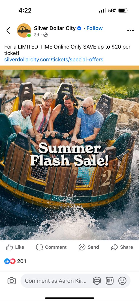 AaronK13's tweet photo. Was pleasantly surprised to discover we are the face of @SDCAttractions  new ad promotion. Would be even MORE pleasantly surprised if they sent us some passes so we could go enjoy the fun again 😎 https://t.co/p7VceqRgSY