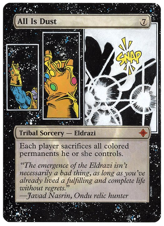 Was rewatching Endgame last night - reminded me of this piece. Adapted and painted after a panel from Infinity Gauntlet (1991) #1, penciled by George Perez.